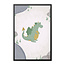 Alles voor de kinder- en babykamer - Ukkie & Boef Poster in lijst Born to be Brave Draakje