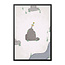 Alles voor de kinder- en babykamer - Ukkie & Boef Poster in lijst Born to be Brave Zwaardje
