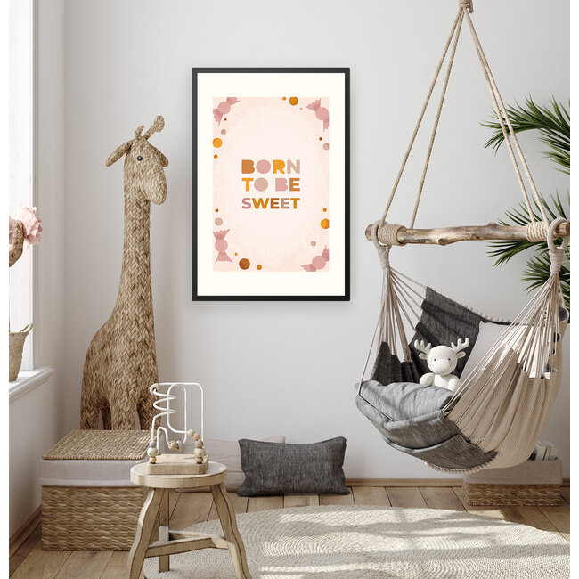 Alles voor de kinder- en babykamer - Ukkie & Boef Poster in lijst Born to be Sweet