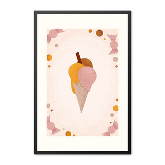 Alles voor de kinder- en babykamer - Ukkie & Boef Poster in lijst Born to be Sweet Ijsje