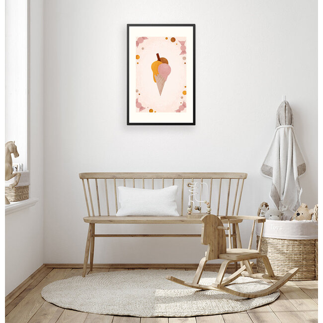 Alles voor de kinder- en babykamer - Ukkie & Boef Poster in lijst Born to be Sweet Ijsje