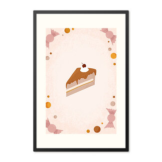 Alles voor de kinder- en babykamer - Ukkie & Boef Poster in lijst Born to be Sweet Taartje