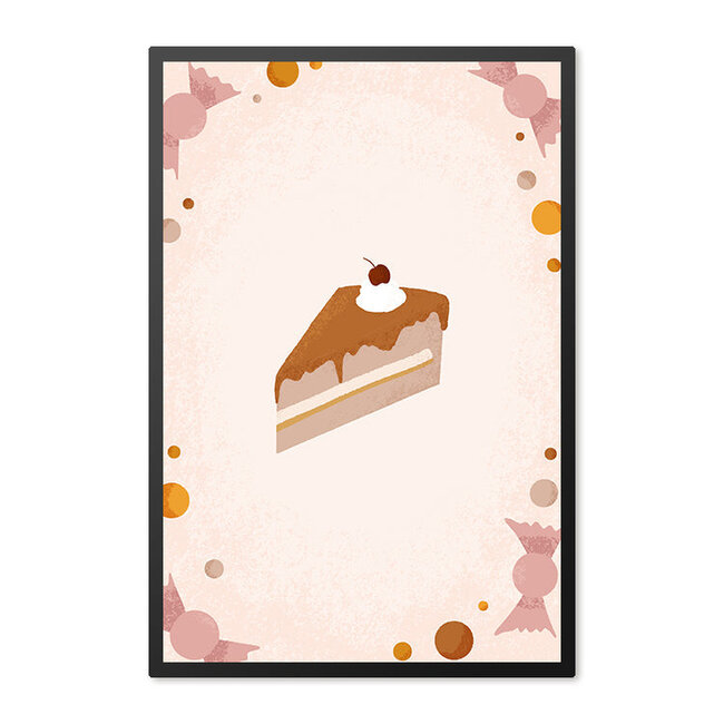 Alles voor de kinder- en babykamer - Ukkie & Boef Poster in lijst Born to be Sweet Taartje