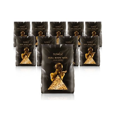 ItalWax Filmwachs Ganzkörperwachs Luxury Edition Gold zur streifenlosen Haarentfernung, Box 10 kg