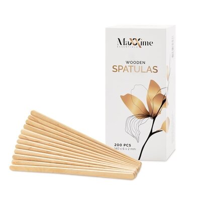 maXXime Wachsspatel aus Holz extra schmal 200 Stück