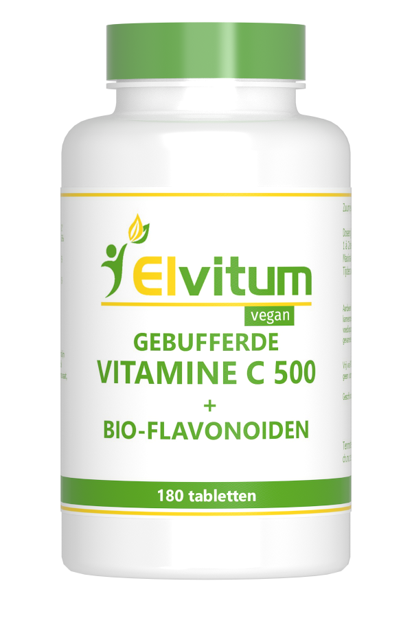 Elvitum Gebufferde Vitamine C 500 mg 180 tabletten