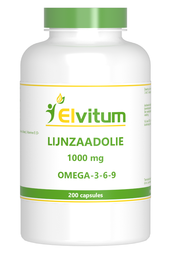 Elvitum Lijnzaadolie 1000mg - Omega 3-6-9 200 capsules