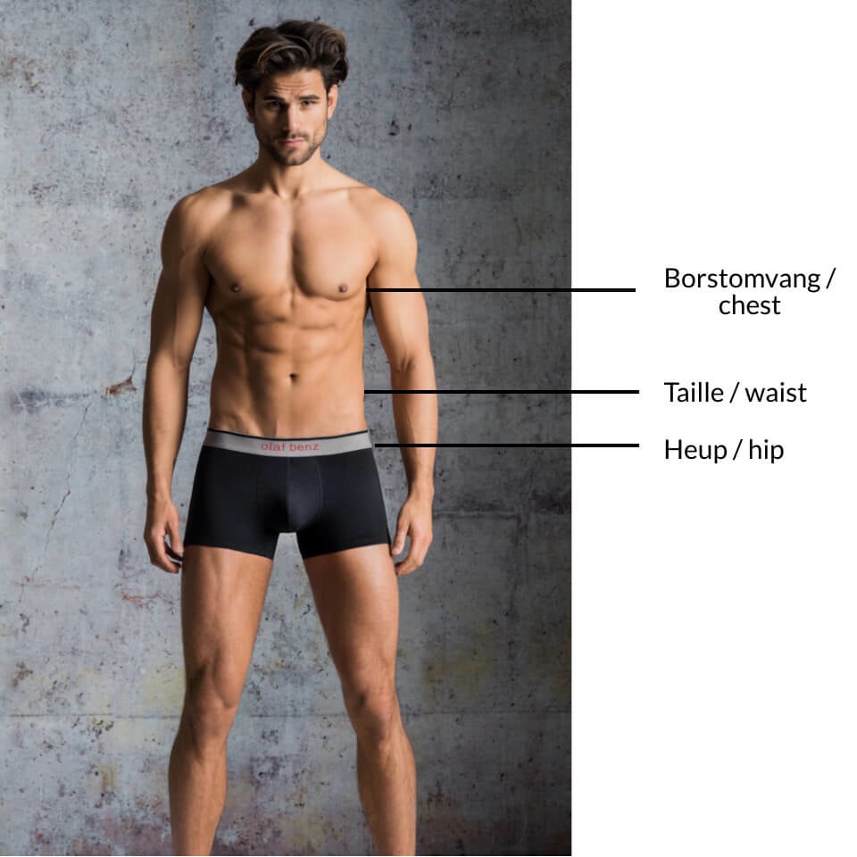 Voorbeeld Huichelaar snorkel Maattabel - Sizechart - Tothem Underwear for Men