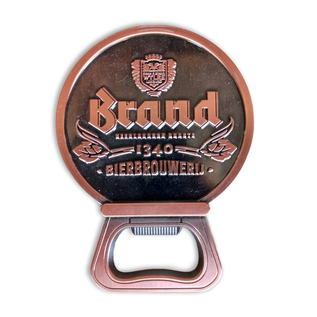 Brand koperen opener in cadeauverpakking