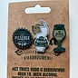 Brand pins, set van 3 - Limburg/glas/kroonkurk