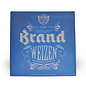 Brand tinplate 3D lichtblauw Weizen