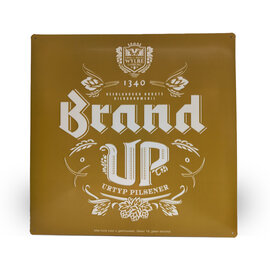 Brand tinplate 3D mostergeel Up