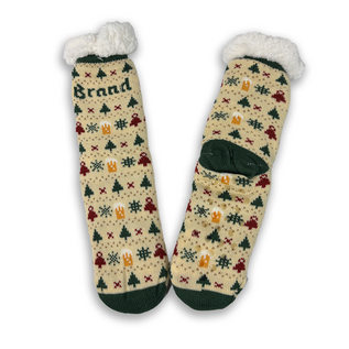 Brand kerstsok fluffy