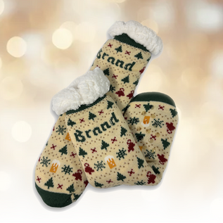 Brand kerstsok fluffy