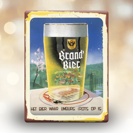 Brand tinplate "Limburg trots"