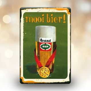 Brand tinplate "Mooi bier!"