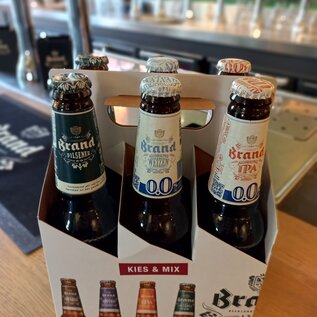 Brand bier sixpack Pils - Oud Bruin - 0.0%