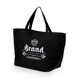 Brand draagtasje zwart