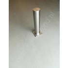 Aanrijdpaal ø 101 mm x 350 mm met voetplaat RVS 304