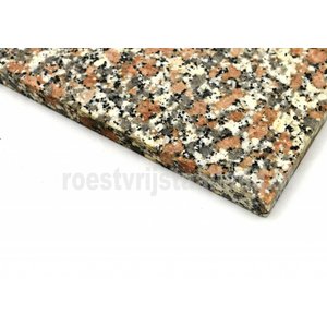 Tuintafel RVS316 frame met Rosa Sardo granieten blad