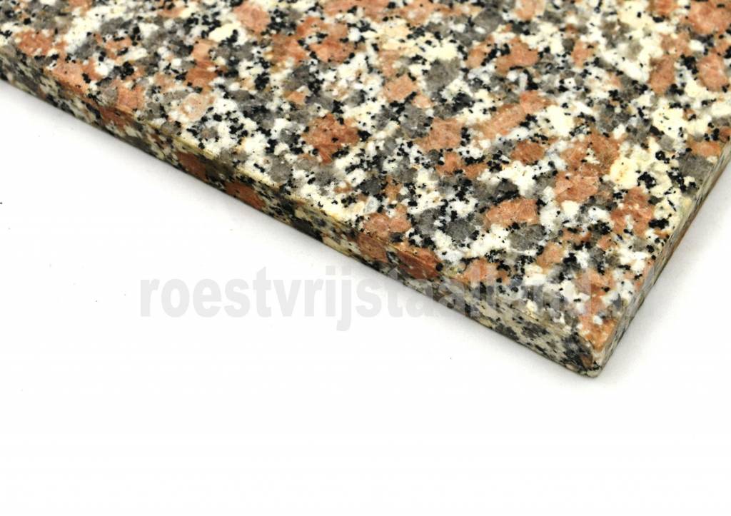 Theseus cel Dierbare Tuintafel RVS316 frame met Rosa Sardo granieten blad - RoestvrijstaalLand