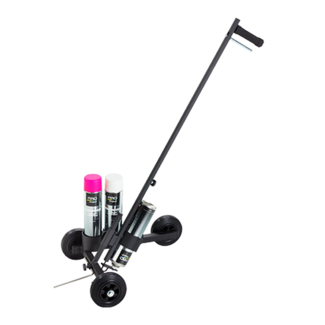 Markeringswagen 3 wiel gecoat zwart