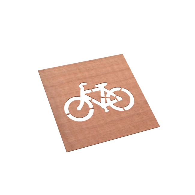 Wegmarkering sjabloon spuitmal fiets