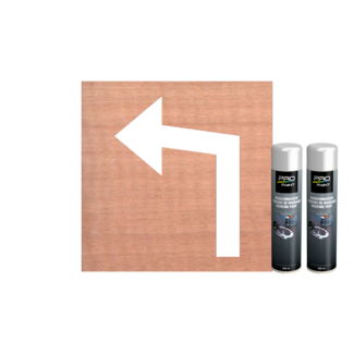 Wegmarkering sjabloon set (Verkeerspijl linksaf)