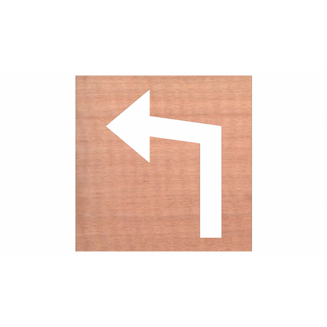 Wegmarkering sjabloon set (Verkeerspijl linksaf)