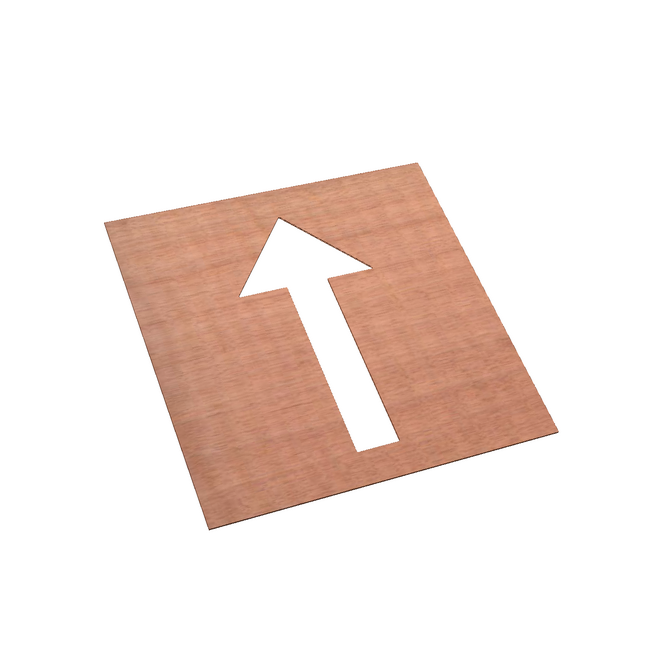 Wegmarkering sjabloon set (Verkeerspijl rechtdoor)