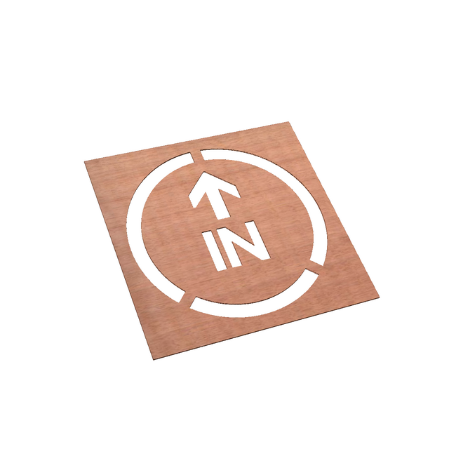 Wegmarkering sjabloon IN met Richting Pijl