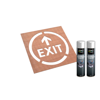Wegmarkering sjabloon EXIT met Richting Pijl