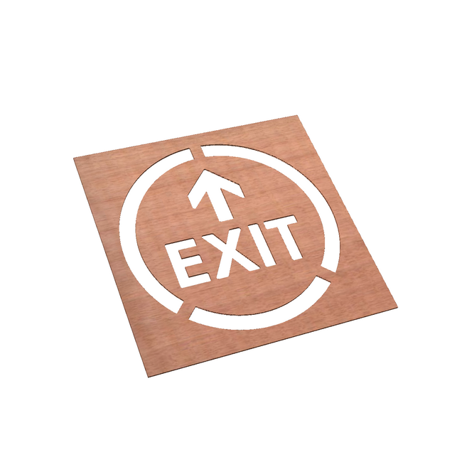 Wegmarkering sjabloon EXIT met Richting Pijl