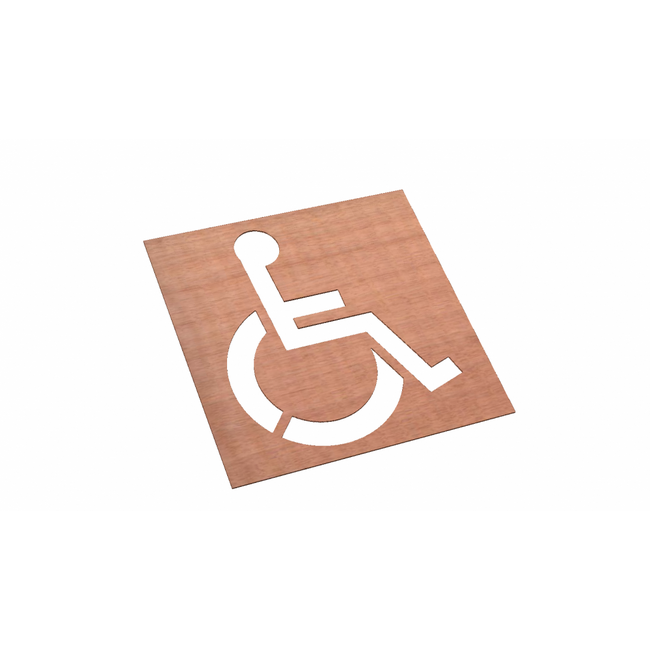 Wegmarkering sjabloon set (Rolstoel) voor mindervalide markering