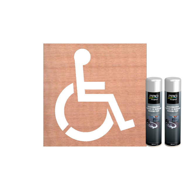 Wegmarkering sjabloon set (Rolstoel) voor mindervalide markering