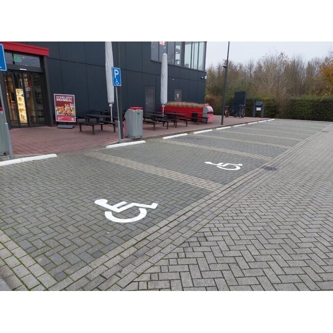 Wegmarkering sjabloon set (Rolstoel) voor mindervalide markering