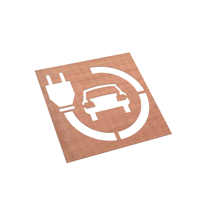 Wegmarkering sjabloon set (oplaadpunt) voor auto opladen