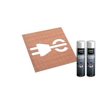 Wegmarkering sjabloon set (E-Laadstekker) voor oplaadpunt