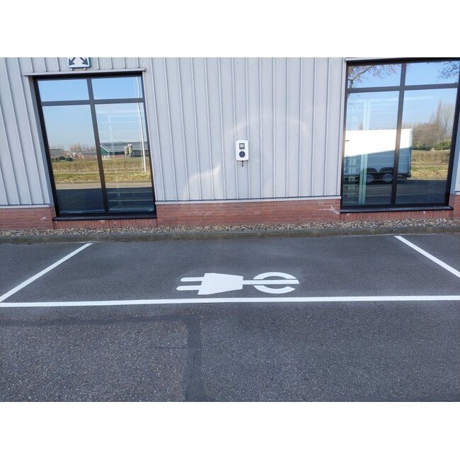 Wegmarkering sjabloon set (E-Laadstekker) voor oplaadpunt