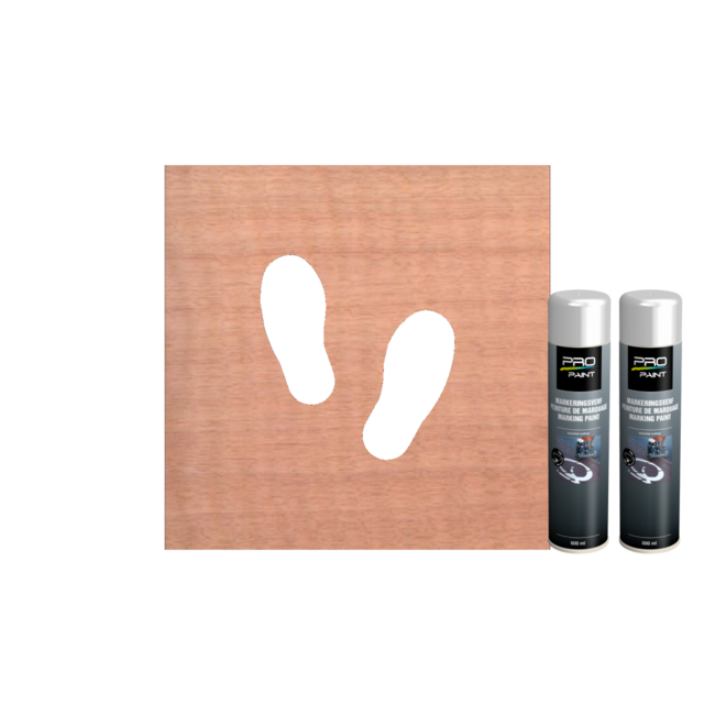 Wegmarkering sjabloon set (voetstappen) voor looppad markering