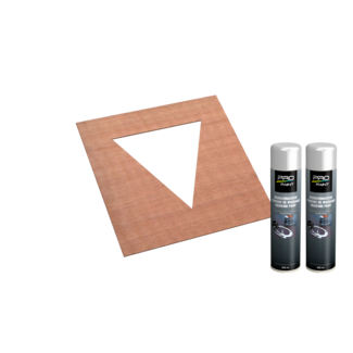 Wegmarkering sjabloon set (haaientanden standaard) voor wegmarkering