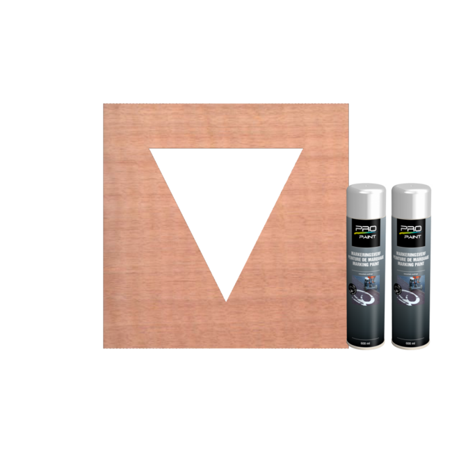 Wegmarkering sjabloon set (haaientanden standaard) voor wegmarkering