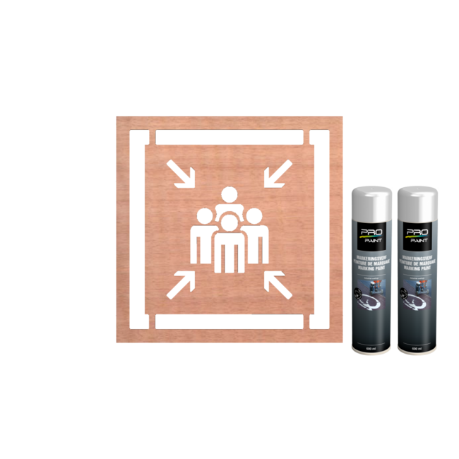 Wegmarkering sjabloon set (Verzamelplaats)