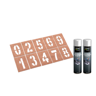 Wegmarkering sjabloon (Parkeervaknummering 30cm cijfers)