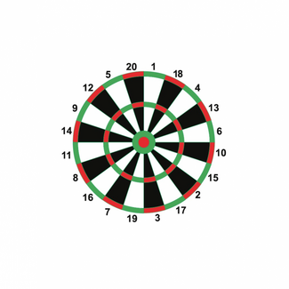 Thermoplast Dartbord 4-kleurig Ø 300 cm.