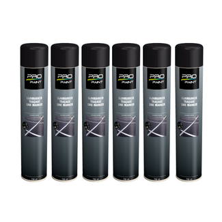 Pro-Paint PRO-Paint Lijnmarker spuitbus 750 ml - Zwart -  Doos 6 stuks