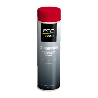 Pro-Paint PRO-Paint 2K Lijnmarker Rood -  Doos 12 stuks - Spuitbus 500ml