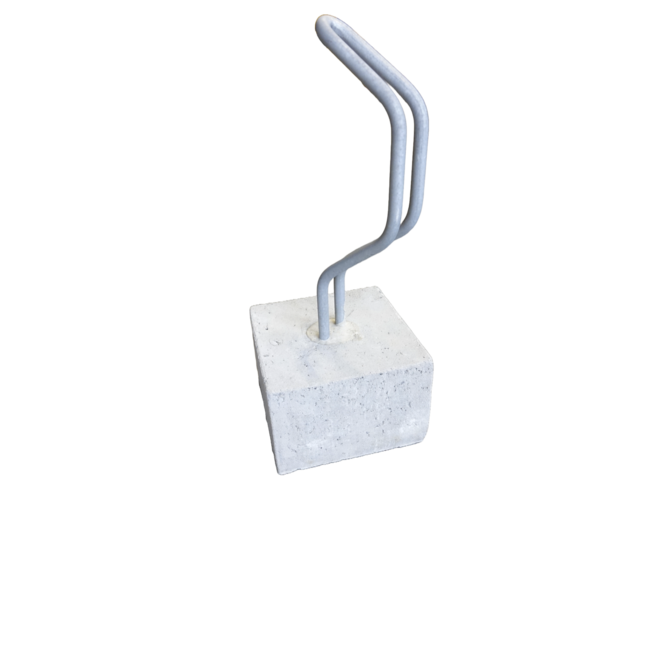 Traffictotaal Fietsbeugel diagonaal - met betonvoet 30x30x20cm