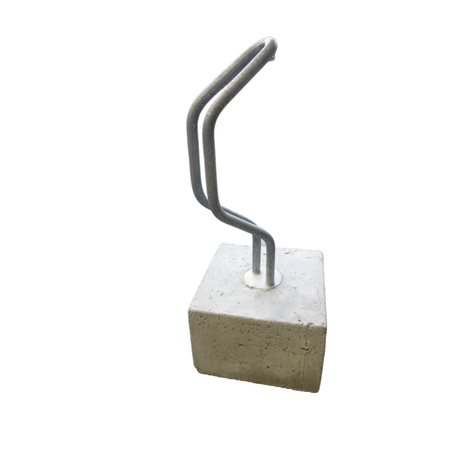 Traffictotaal Fietsbeugel diagonaal - met betonvoet 30x30x20cm