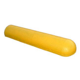 Traffictotaal Varkensrug beton 1 kant rond en 1 kant recht geel